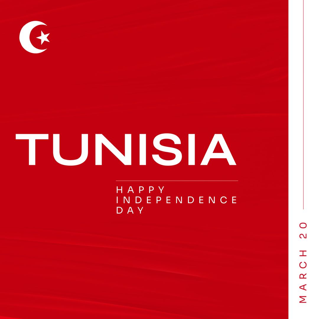 Celebration of Tunisia Independence Day with Patriotic Colors