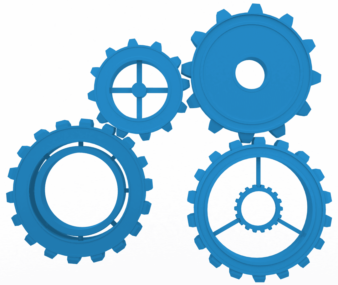 Blue Mechanical Gears on Transparent Background for Engineering - Download Free Stock Images Pikwizard.com