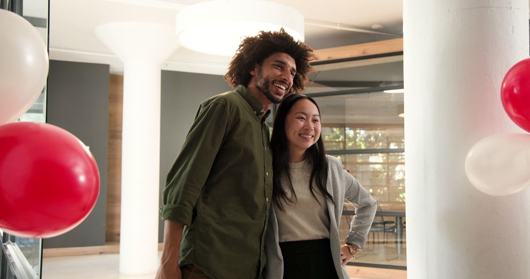 Diverse Business Team Celebrating Office Opening Event with Ribbon