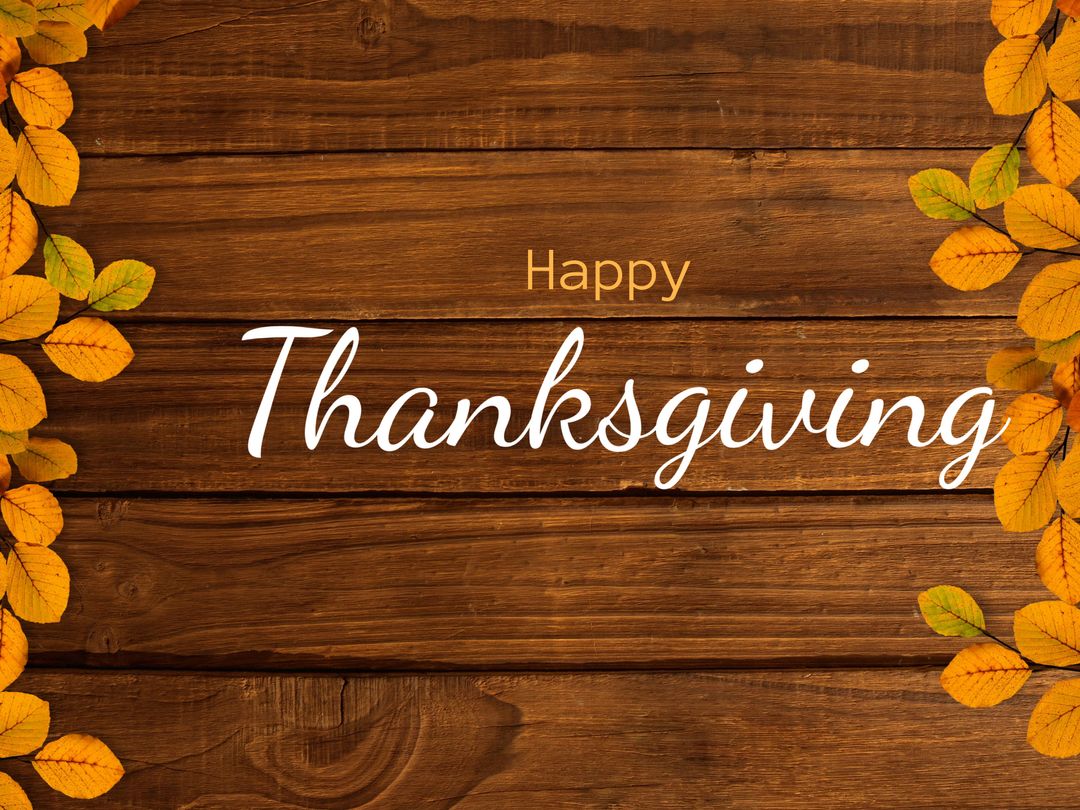 Thanksgiving Greeting on Rustic Wooden Background - Download Free Stock Templates Pikwizard.com