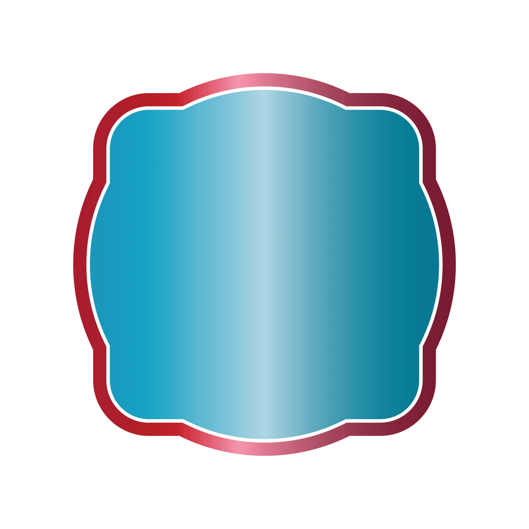 Elegant Transparent Blue Frame with Red Border