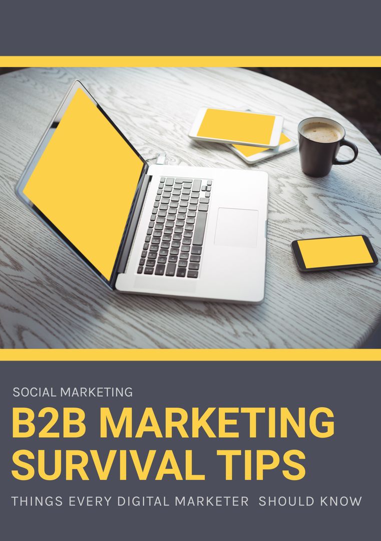 B2B Marketing Strategies with Laptop and Digital Devices