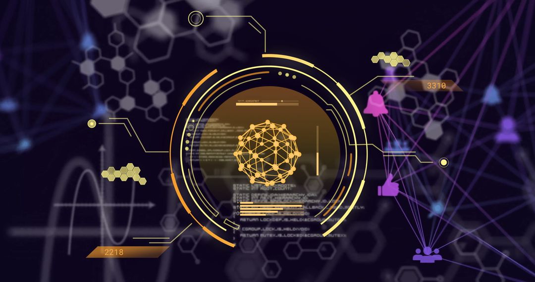 Digital Network Connections Over Data Visualization Interface
