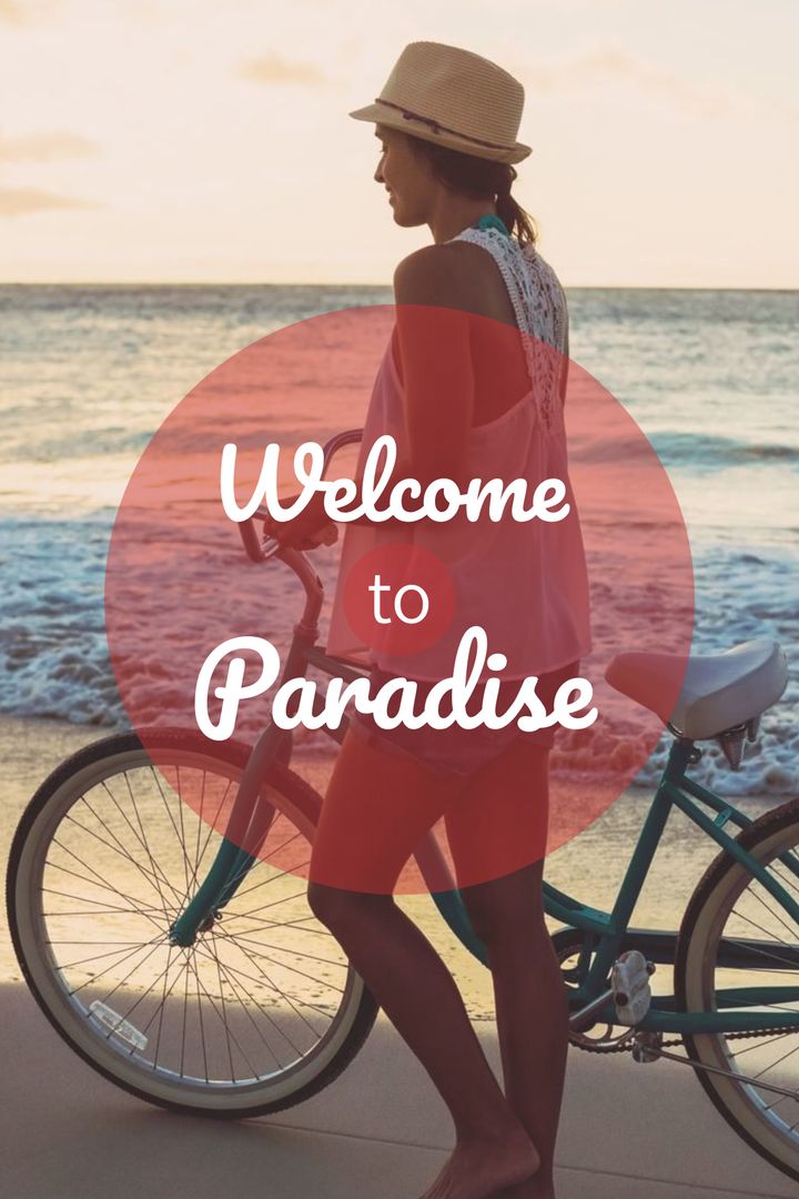 Serene Beachside Moment with Bicycle at Sunset