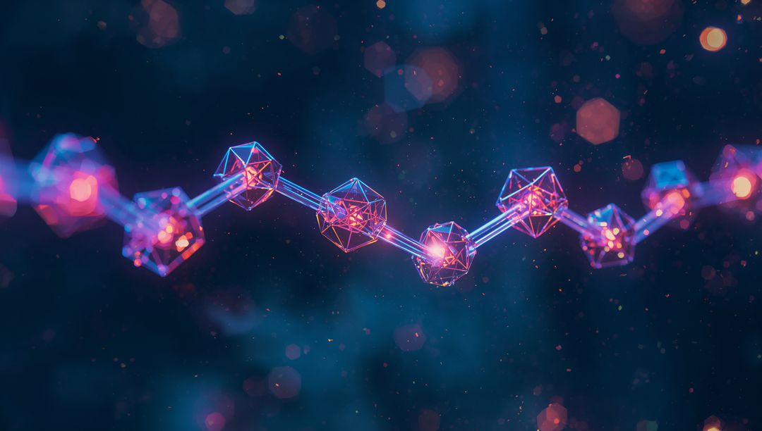 Luminous Chain of Node Networks in Dimensional Space