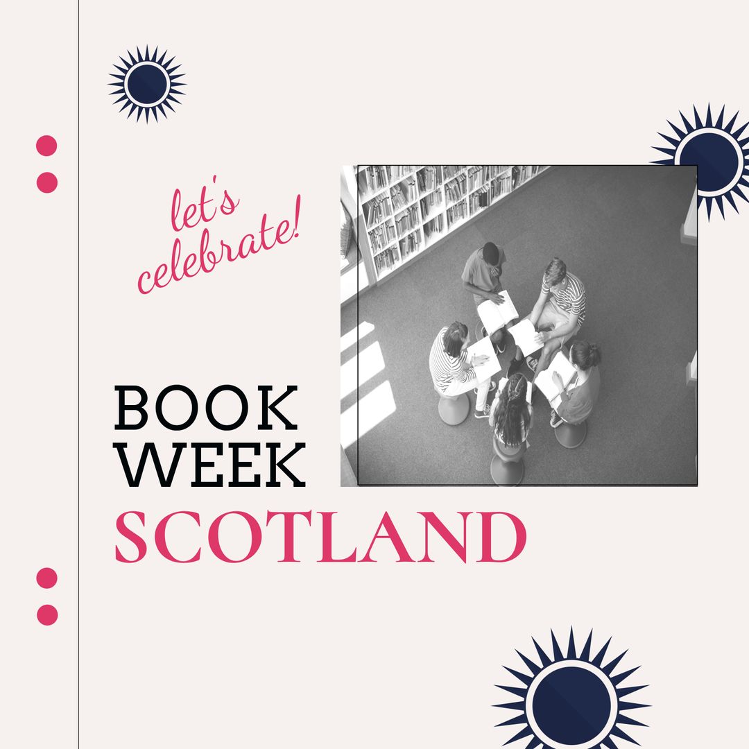 Book Week Scotland Celebration with Diverse Group Reading Together