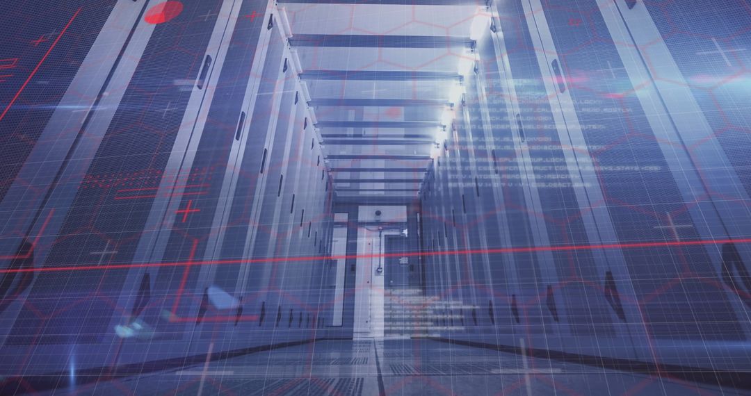 Digital Overlay Visualization in Server Room Corridor