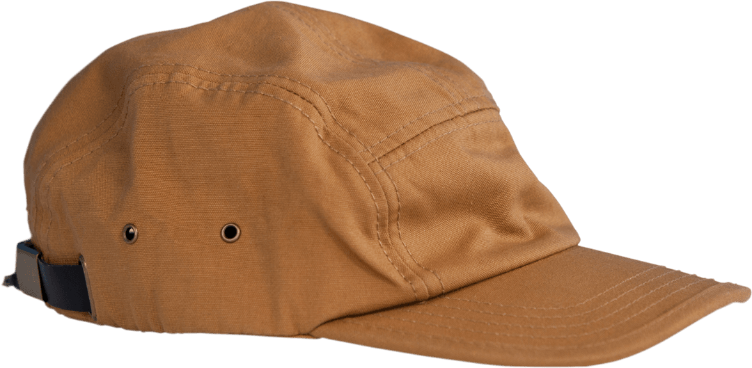 Stylish Brown Cap with Ventilation Holes on Transparent Background