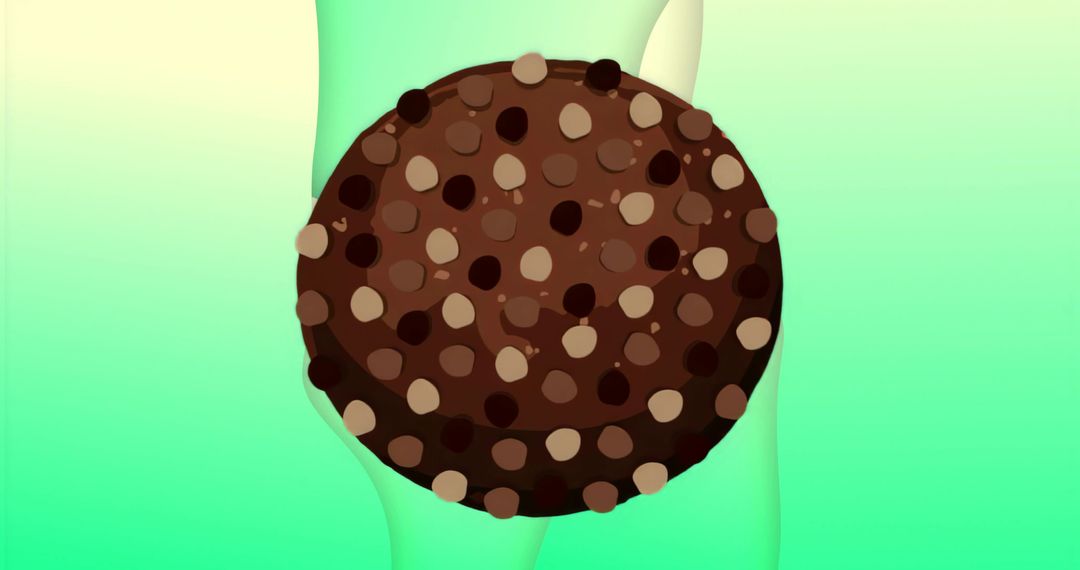 Giant Chocolate Chip Cookie Food Graphic Art