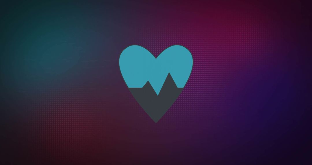 Abstract Heartbeat Symbol on Gradient Background