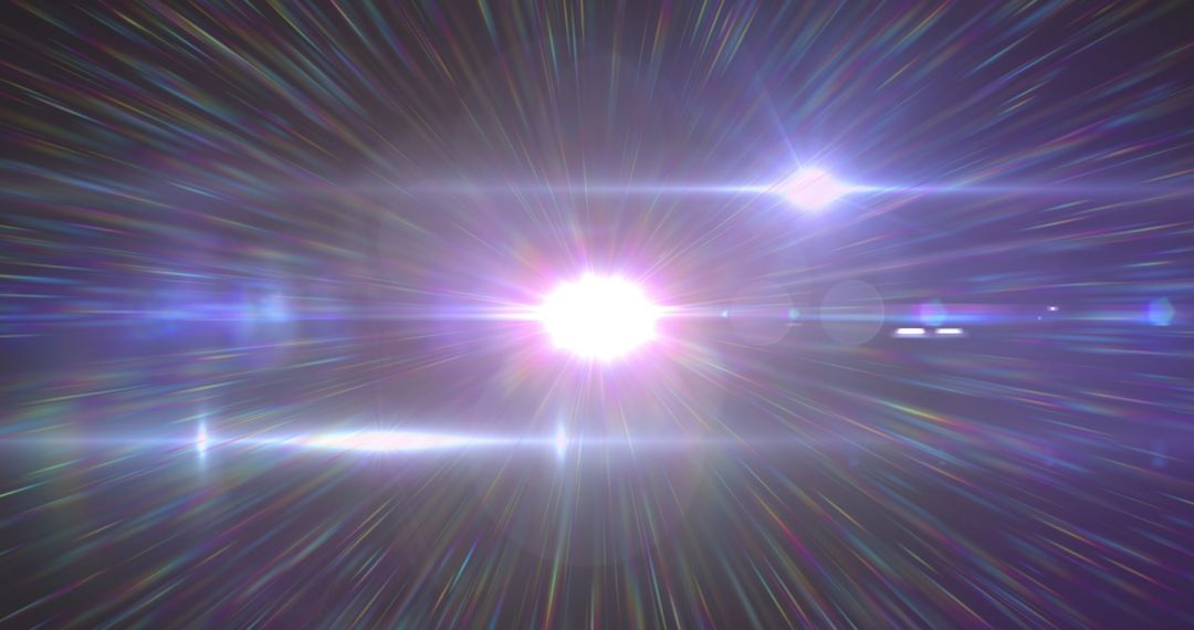 Bright Light Trails with Intense Starburst Effect