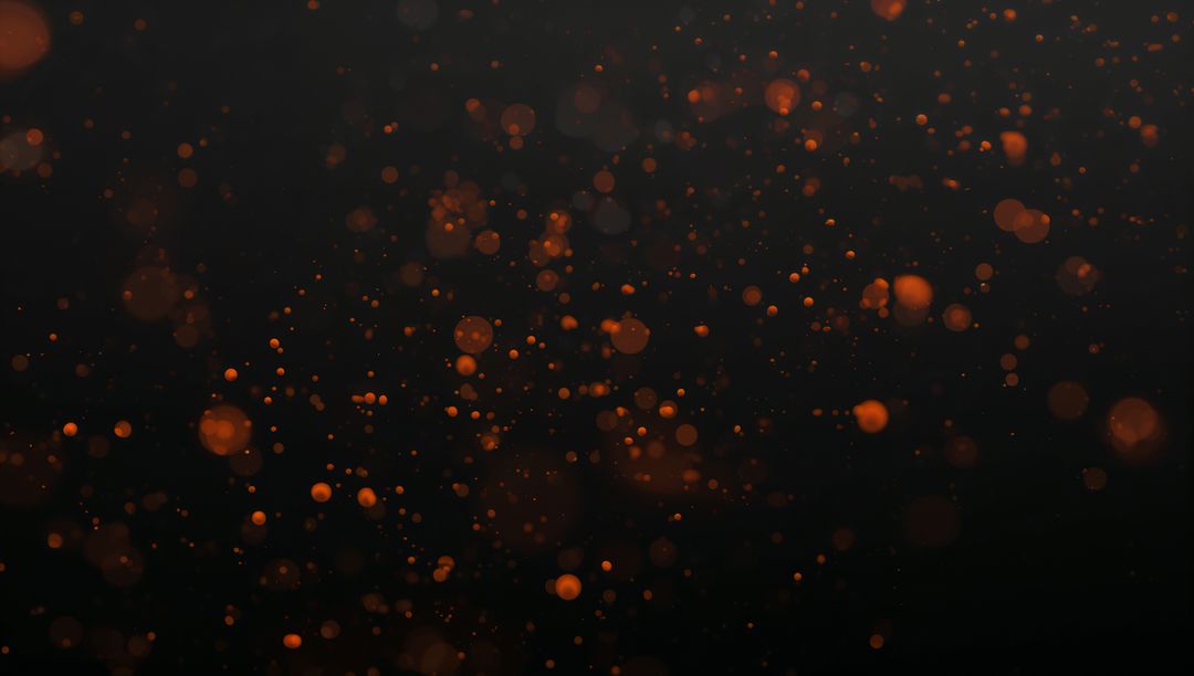 Luminous Orange Spheres in Dark Abstract Canvas