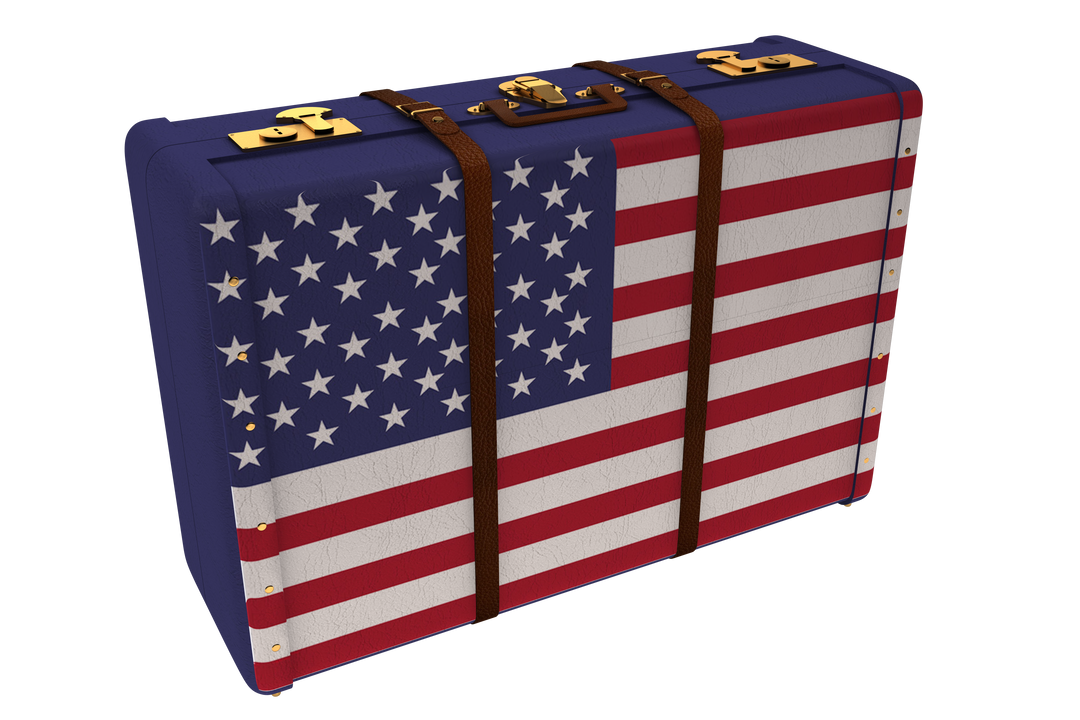 Transparent PNG Illustration of American Flag Suitcase for Travel Concepts - Download Free Stock Images Pikwizard.com