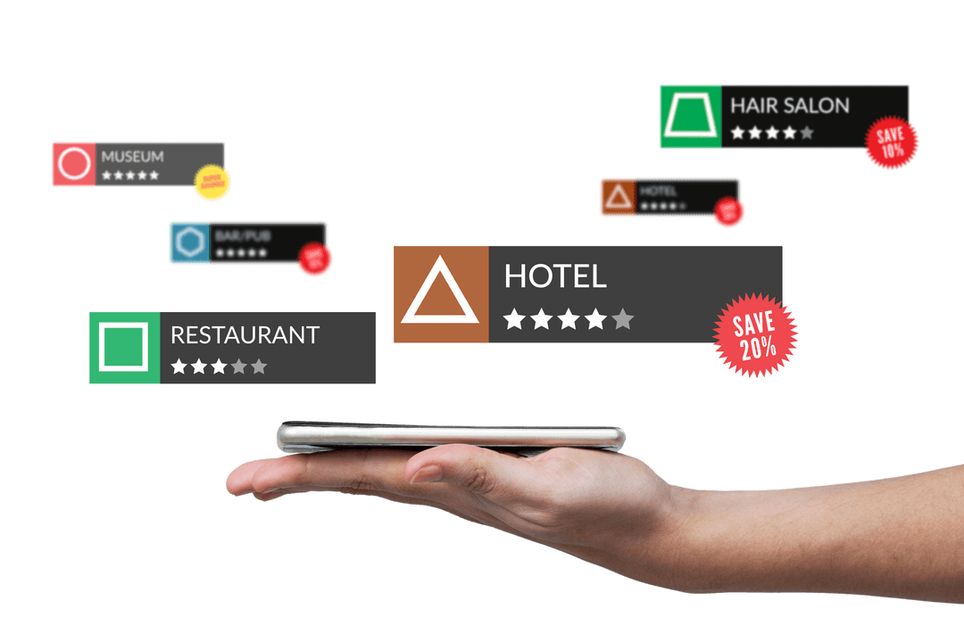 Hand Holding Phone Displaying Search Options on Transparent Screen - Download Free Stock Images Pikwizard.com
