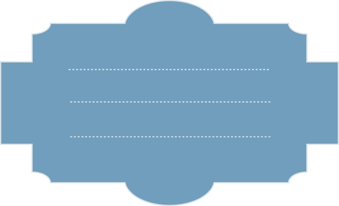 Blue Vintage Badge with Copy Space on Transparent Background