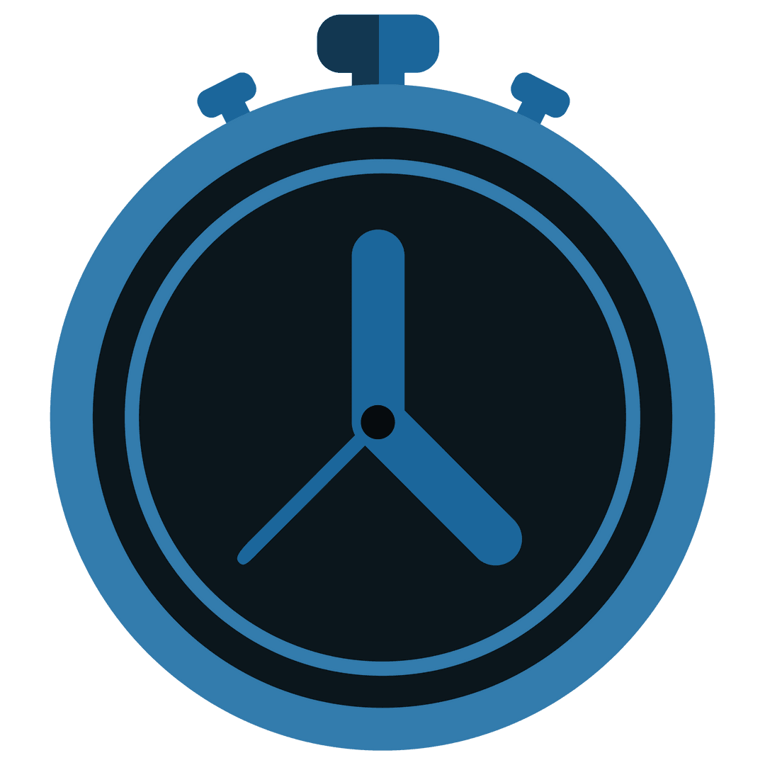Blue Stopwatch Icon Transparent Background Minimalist Design
