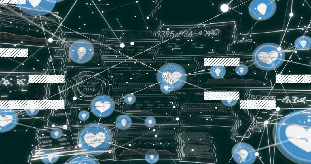 Global Network and Data Processing Conceptual image with Icons