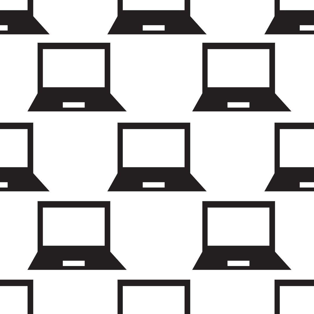 Transparent Laptop Pattern on Black Overlay