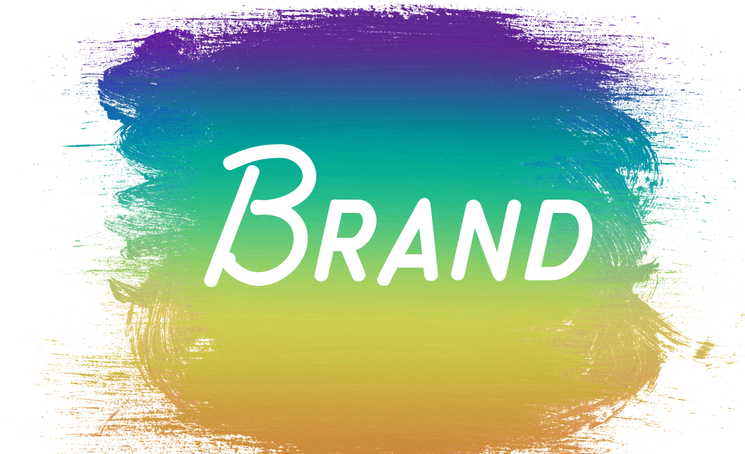 Colorful Brand Text on Transparent Background for Business Concept