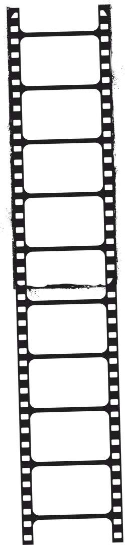 Vintage Film Strip on Transparent Background with Grunge Texture