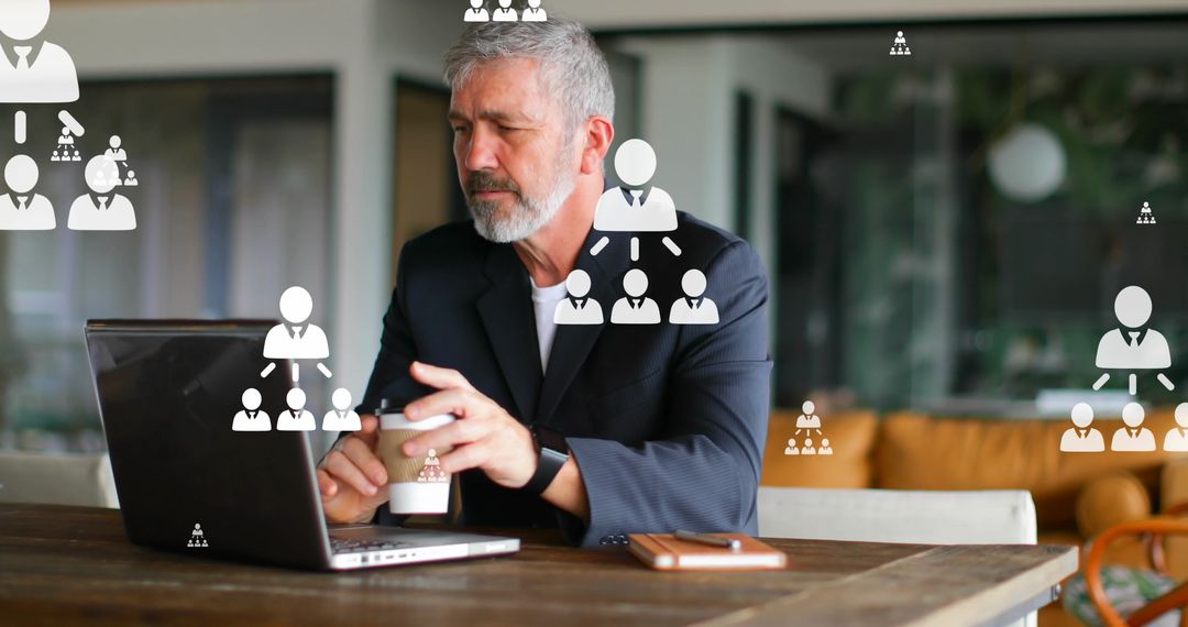 Senior Businessman Utilizing Digital Communication Technology