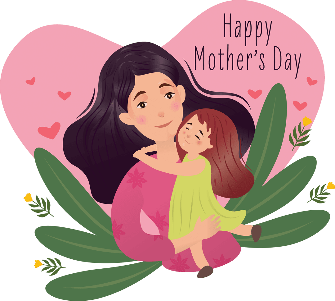 Happy Mother's Day Transparent Background Illustration
