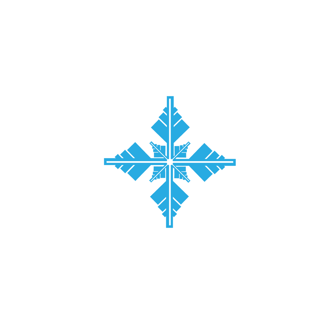 Intricate blue snowflake digital vector on transparent background
