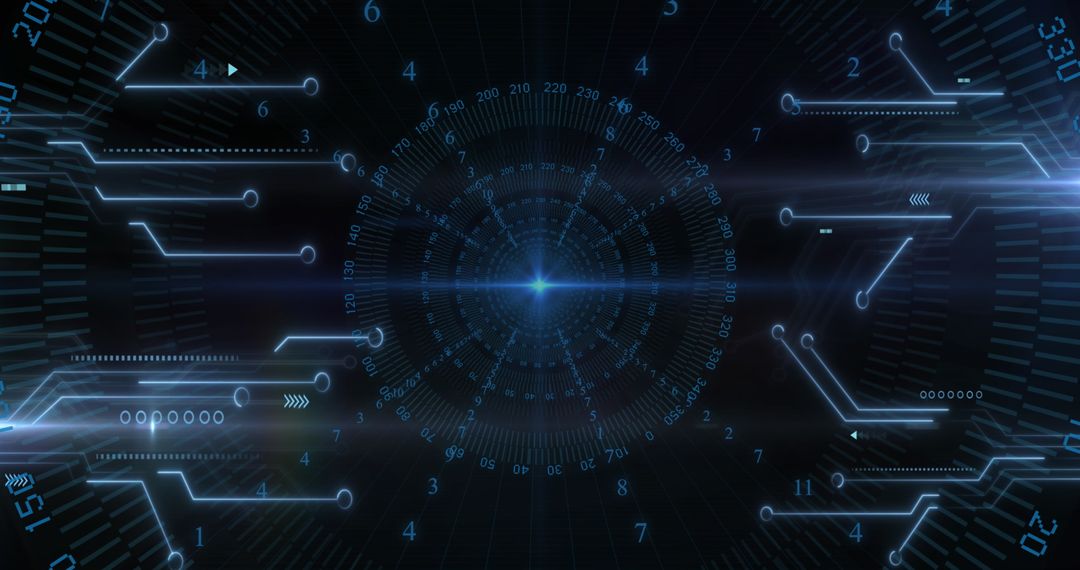 data processing with futuristic digital interface - Free Images, Stock Photos and Pictures on Pikwizard.com