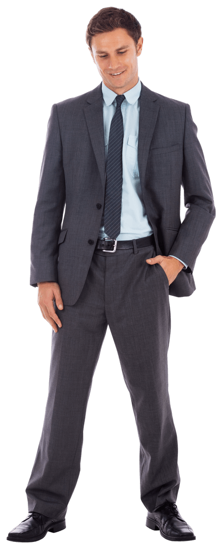 Suave Businessman in Stylish Suit on Transparent Background