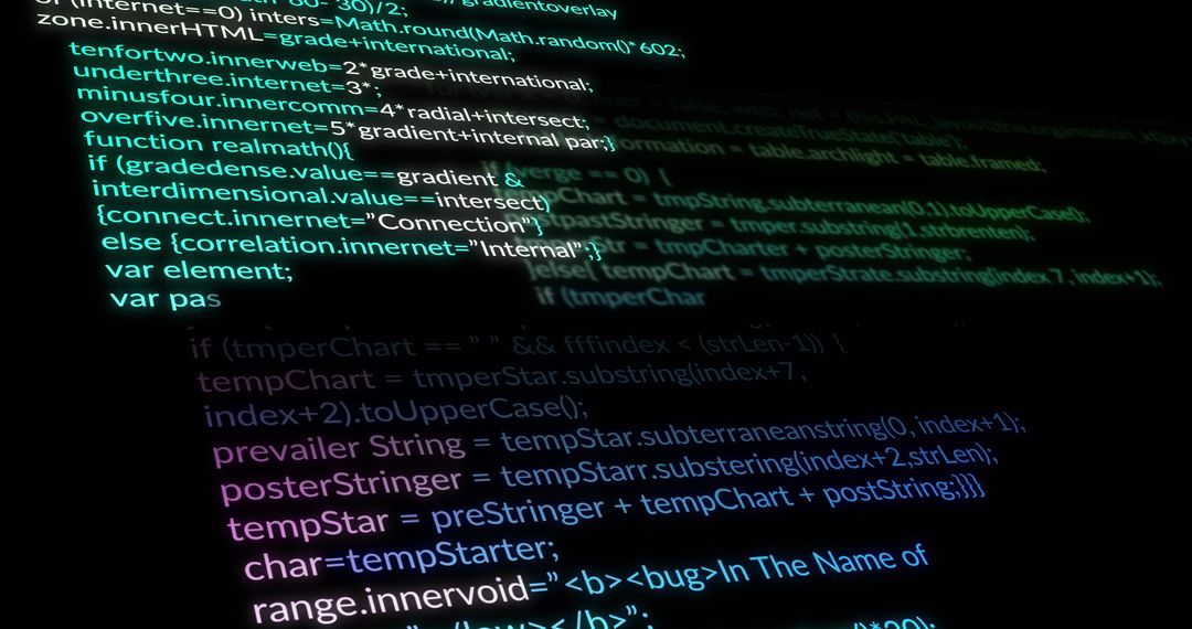 Colorful Code on Dark Screen Representing Digital Data Processing - Free Images, Stock Photos and Pictures on Pikwizard.com