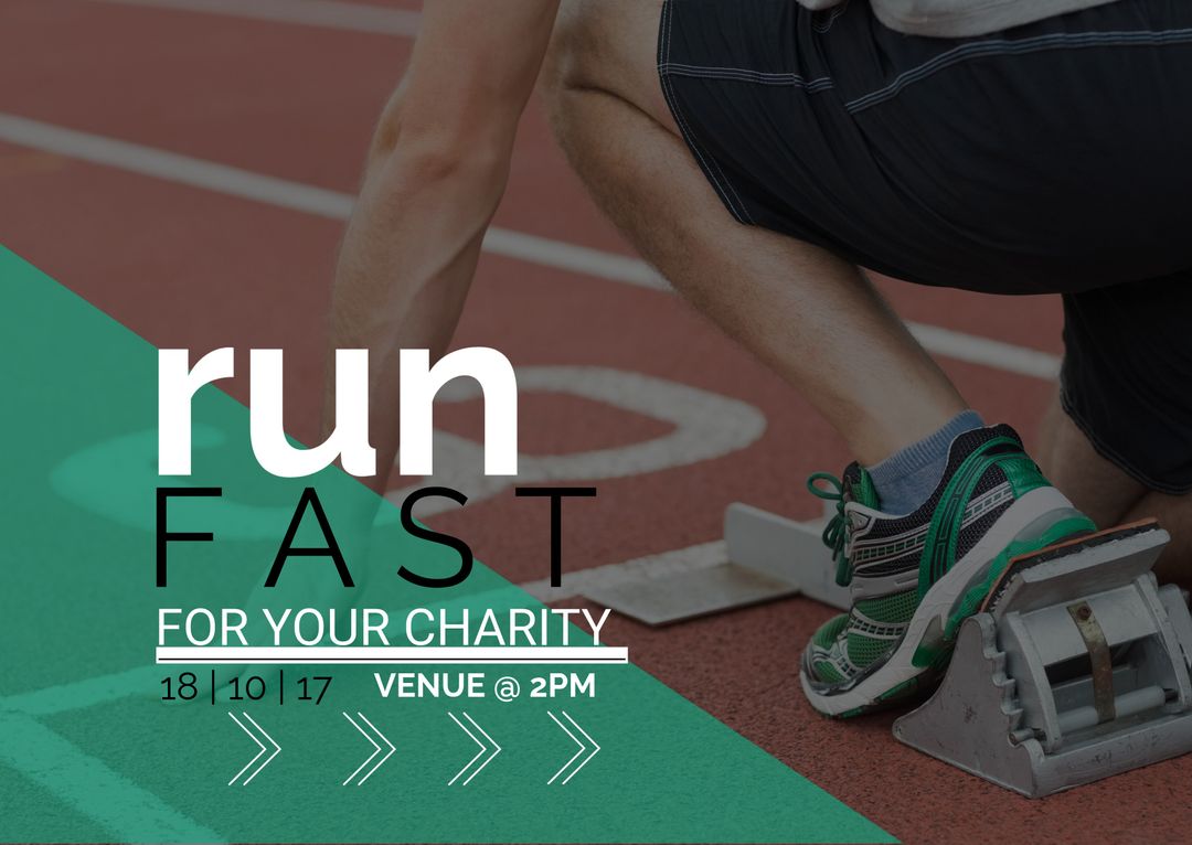 Sprinter Poised for Start of Charity Race Event Promotion