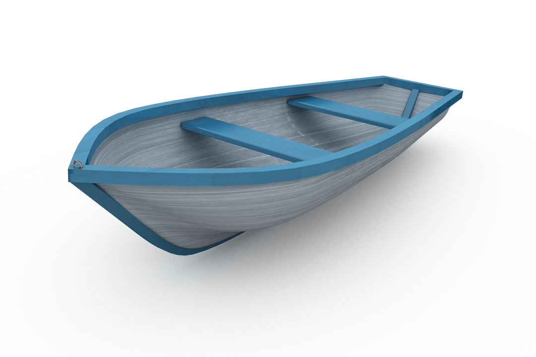 Blue and White Wooden Boat with Transparent Background - Download Free Stock Images Pikwizard.com