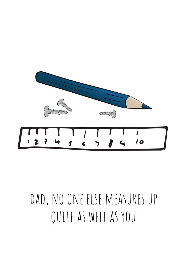Father's Day Card with Tools and Message of Appreciation