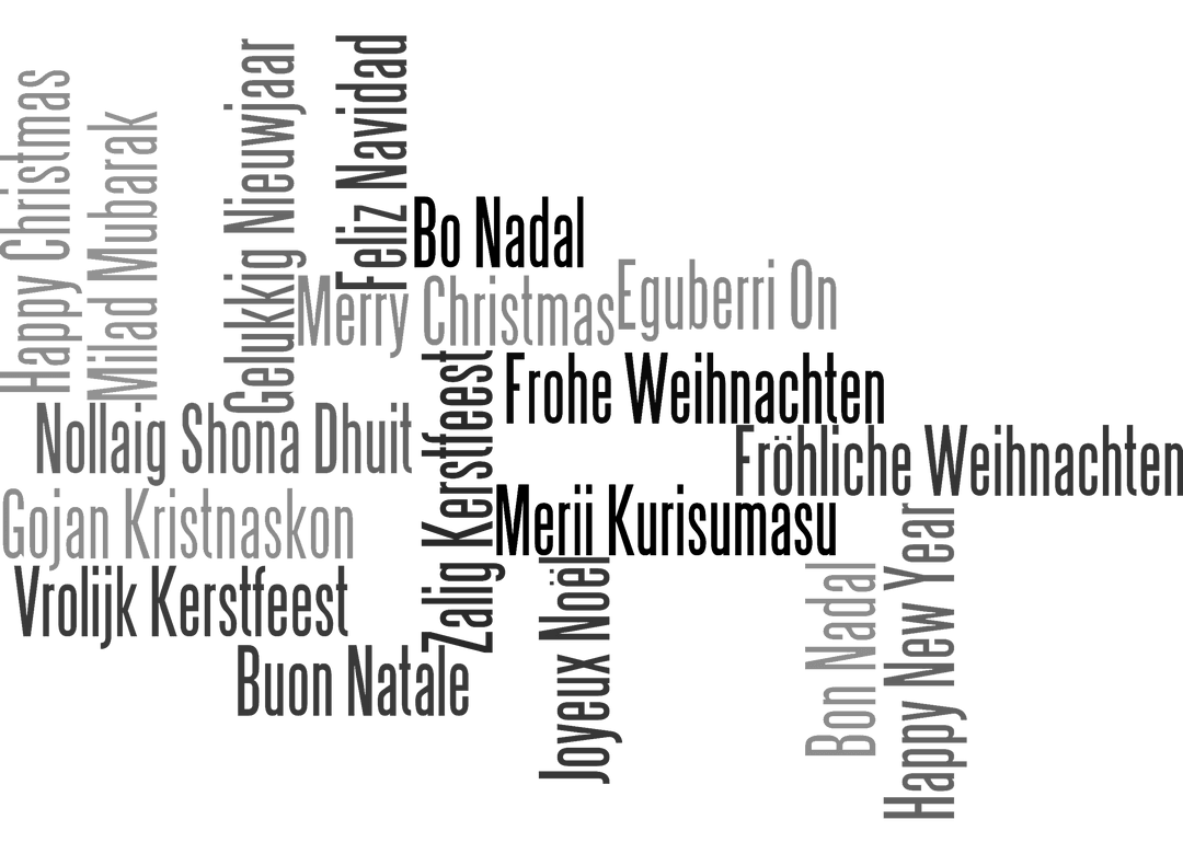 Merry Christmas Texts on Transparent Background for Celebration Designs