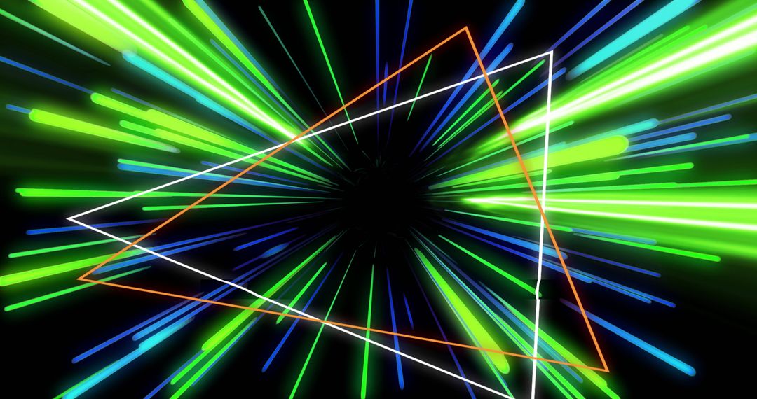 Dynamic Neon Pattern with Radiating Light Trails