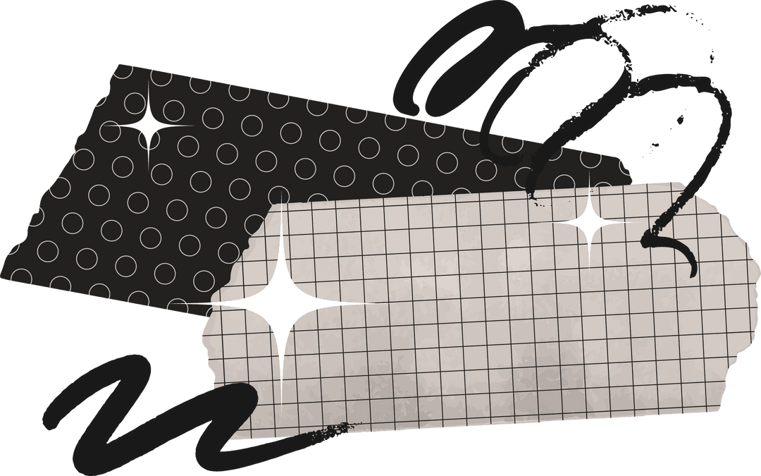 Transparent Torn Tape and Star Sparkles on Modern Background