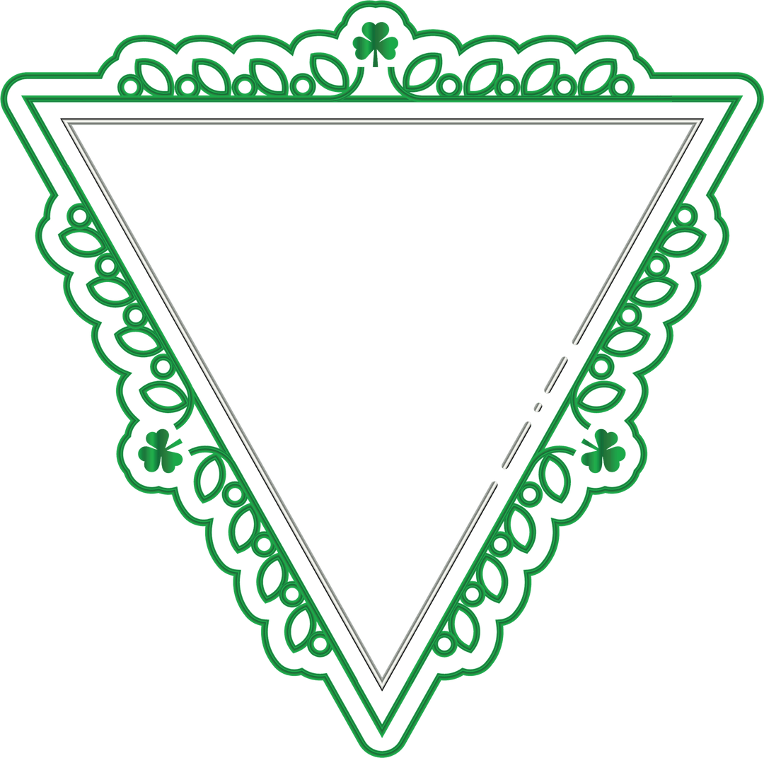 Transparent Vector Triangle Badge with Green Leaf Border - Download Free Stock Images Pikwizard.com