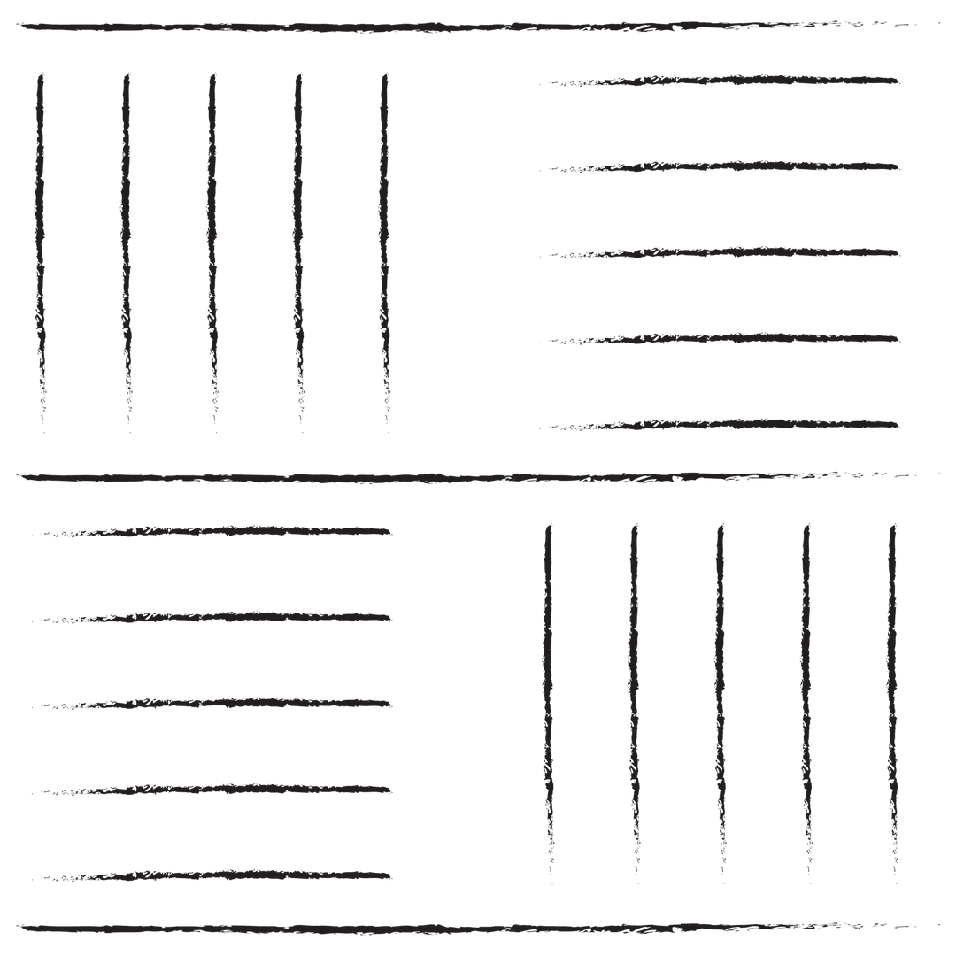 Abstract Black Line Pattern on Transparent Background