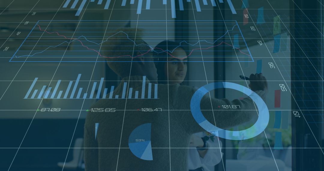 Business Team Collaborating on Data Analytics Presentation