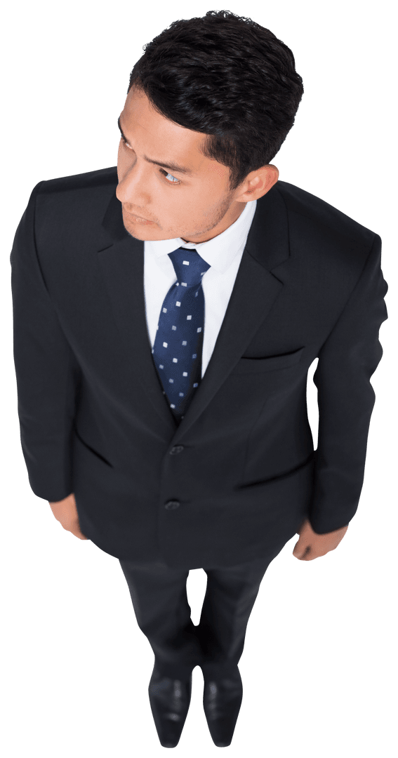 Businessman Standing Top View Transparent PNG High Quality