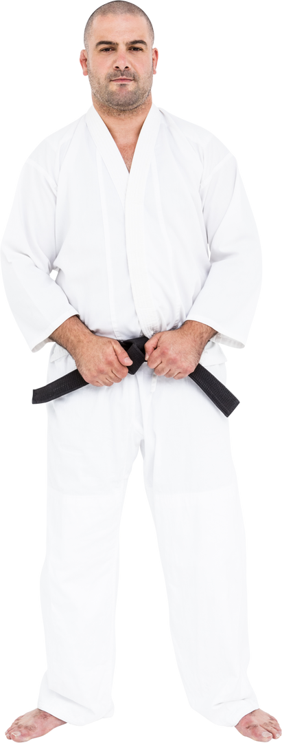 Karate Practitioner in Skilled Pose on Transparent Background - Download Free Stock Images Pikwizard.com