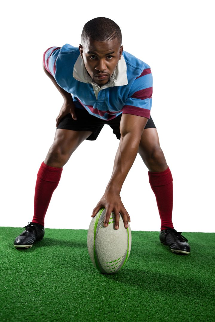 Full length of male player with rugby ball - Free Images, Stock Photos and Pictures on Pikwizard.com