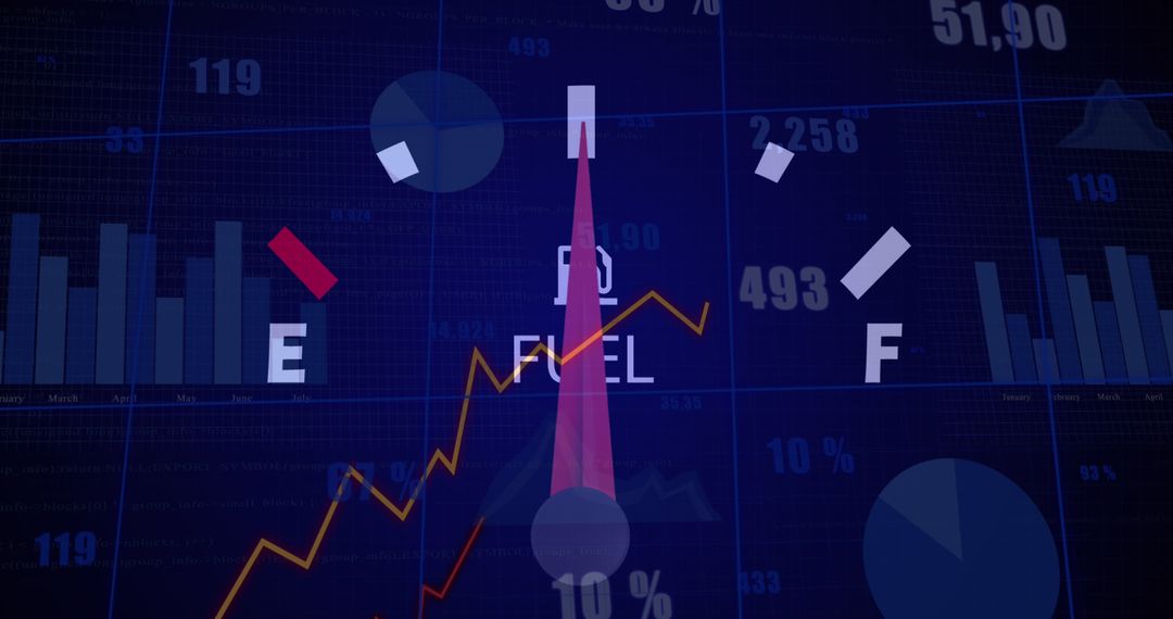 Global Finance Interface with Data Graphs Overlay
