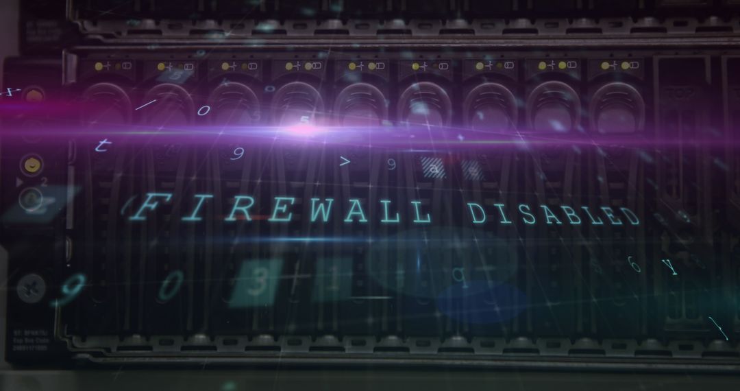 Firewall Disabled Warning on Digital Server Network