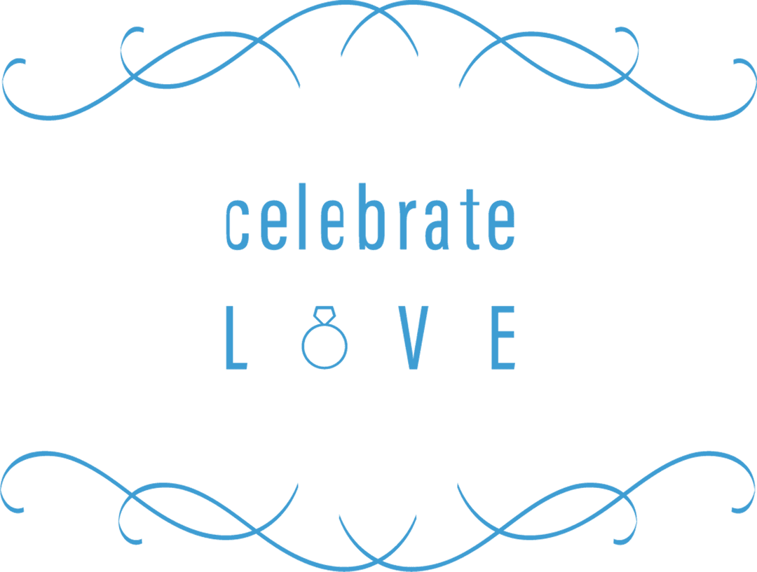 Celebrate Love Design on Transparent Background with Decorative Elements