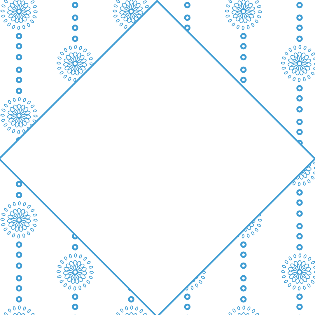 Abstract Blue Diamond Transparent Geometric Design