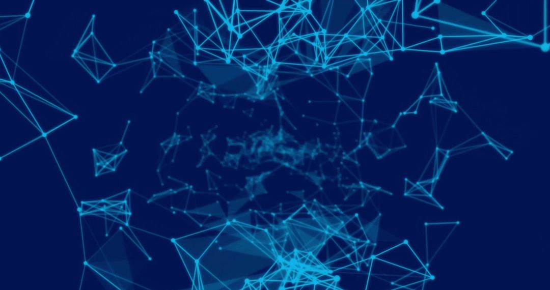 Futuristic Blue Network Connections in Abstract Digital Background