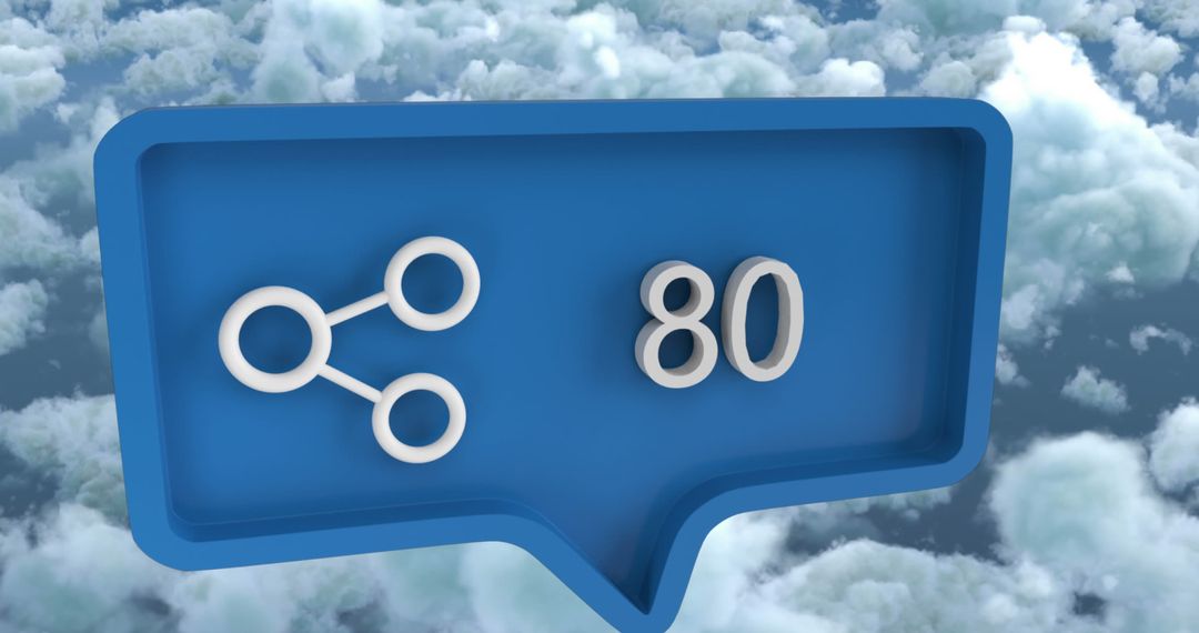 Digital Connectivity Symbol in Cloud Atmosphere