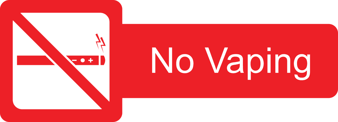 No Vaping Sign Red Transparent Background