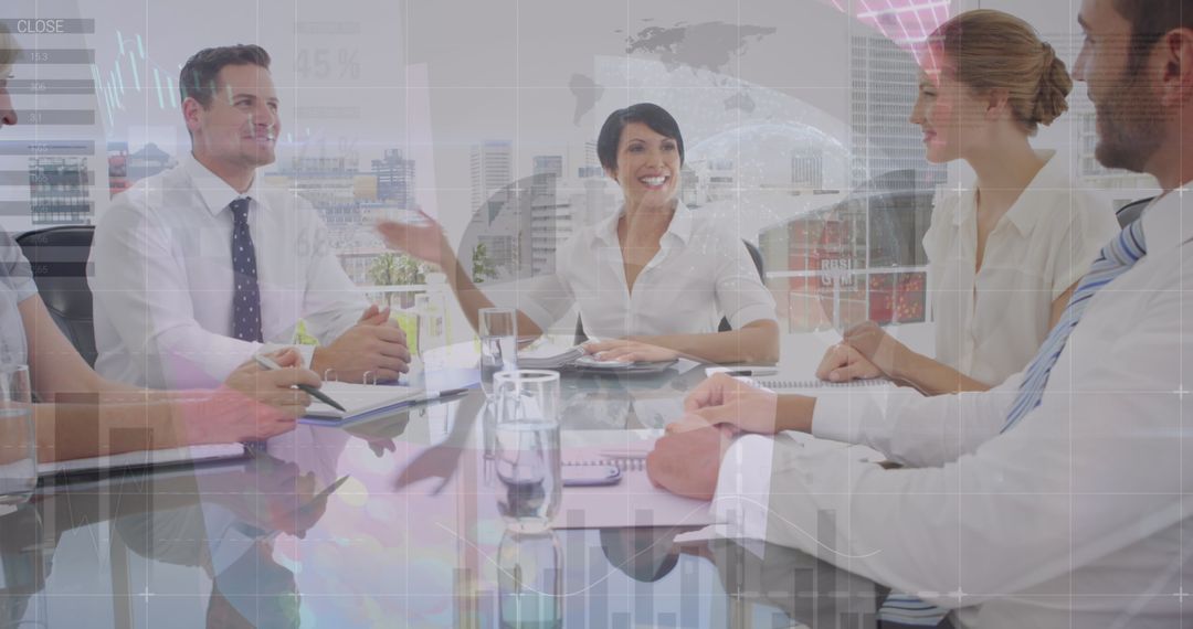 Diverse Team Discussing Financial Data in Modern Office